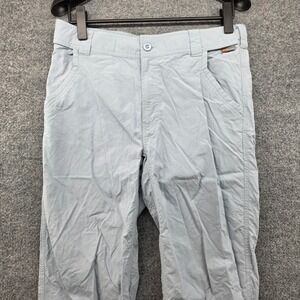 Simms Fishing Hiking Pants Light Blue Men's Lightweight Quick Dry Size 34